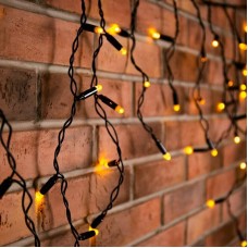 NEON-NIGHT Гирлянда светодиодная Бахрома (Айсикл) 4,8х0,6м 176 LED ТЕПЛЫЙ БЕЛЫЙ черный ПВХ IP65 эффект мерцания 230В нужен блок питания 303-500