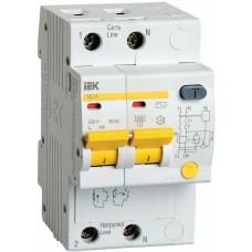 IEK Автоматический выключатель дифф. тока АД12 (MAD10-2-032-C-030) 32A тип C 4.5кА 2П 230В 3 модуля белый (упак.:1шт)