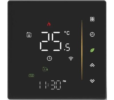 MOES Умный терморегулятор для теплого пола Zigbee Electric Heating Thermostat Black (черный)