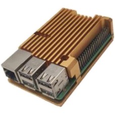 Корпус для ПК ACD Корпус RA506 Gold Metal Aluminum Case for Raspberry Pi 4B