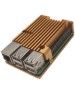 Корпус для ПК ACD Корпус RA506 Gold Metal Aluminum Case for Raspberry Pi 4B