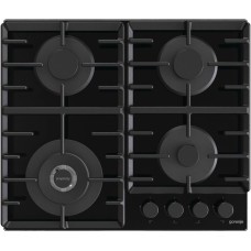 Варочная панель газовая GORENJE Газовая варочная панель Simplicity GTW642SYB, 4 конфорки, закаленное стекло, черный