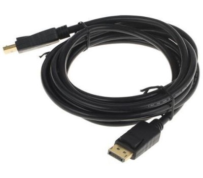 кабель BURO Кабель аудио-видео BU-DP-v1.2-3m, DisplayPort (m) - DisplayPort (m), ver 1.2, омедненный, 3м, черный