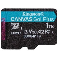 Карта памяти KINGSTON Карта памяти microSDXC UHS-I U3 Canvas Go Plus 1024 ГБ, 200 МБ/с, Class 10, SDCG4/1TBSP, 1 шт., без адаптера