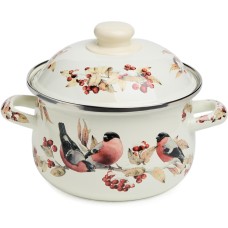 Кастрюля AGNESS КАСТРЮЛЯ ЭМАЛИРОВАННАЯ С ЭМАЛ.КРЫШКОЙ СЕРИЯ 