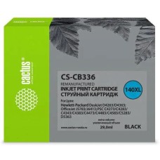 CACTUS Картридж струйный CS-CB336 №140XL черный (29мл) для HP DJ D4263/D4363/DJ J5783/J6413/PSC C4273/C4283/C4343/C4383/C4473/C4483/C4583/C5283/D5363 с чипом