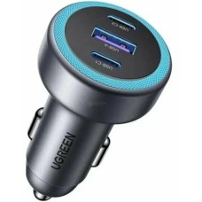 UGREEN Автомобильное зарядное устройство EC307 (45843) 30W 3-Port Fast Car Charger. Цвет: серый