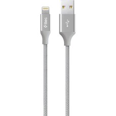 TTEC Кабель для зарядки и передачи данных AlumiCable Lightning USB Charge / Data Cable. Длина: 120см. Цвет: серебристый