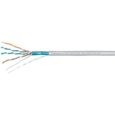 CABEUS Кабель информационный FTP-4P-CAT.5E-SOLID-GY кат.5E F/UTP 4 пары PVC внутренний 305м серый