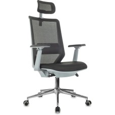 БЮРОКРАТ Кресло эргономичное MC-G612N-H черный Elastic-102 Neo Black сетка/ткань с подголов. крестов. металл хром
