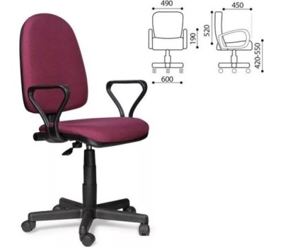 Кресло компьютерное OLSS кресло ПРЕСТИЖ Самба 2А бордовый