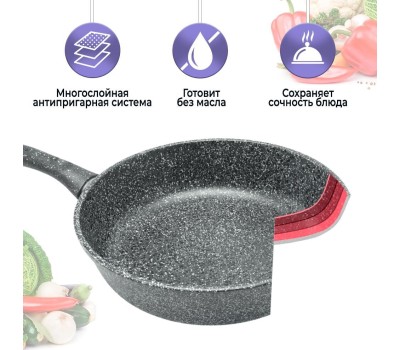 Сковорода НЕВА МЕТАЛЛ ПОСУДА 2324 Карелия д.24