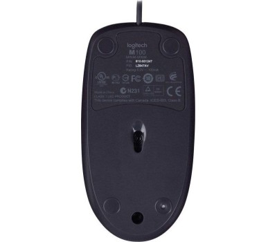 мышь проводная оптическая LOGITECH (910-003357) B100 черная