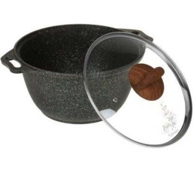 Кастрюля KUKMARA кго32а а/пр литая 3,0л стекл/кр Granit ultra original