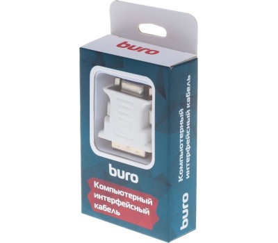 Адаптер BURO DVI-I(m) - VGA (f), блистер, серый (bhp ret ada_dvi-vga)