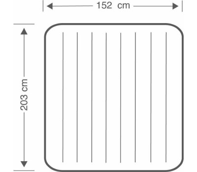 Матрас надувной INTEX Матрас надувной CLASSIC DOWNY AIRBED 152x203x25 см (ручной насос+2 подушки) . Арт. 64765