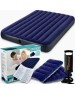 Матрас надувной INTEX Матрас надувной CLASSIC DOWNY AIRBED 152x203x25 см (ручной насос+2 подушки) . Арт. 64765