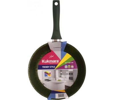 Сковорода КУКМОР 220tsml а/пр литая 22см Trendy style malachite