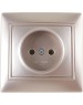 Розетка SMARTBUY (SBE-01c-10-S1-N-c) Венера, 1-местная, шампань