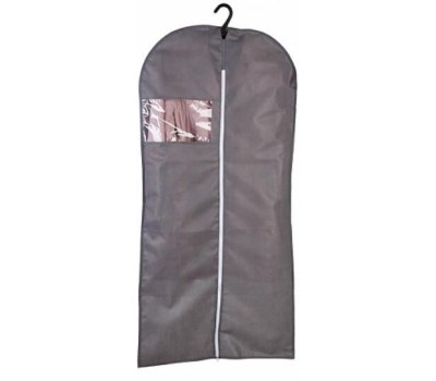 Система хранения вещей POLINI Чехол для одежды на молнии Polini Home, 60х120 см, серый (1уп)