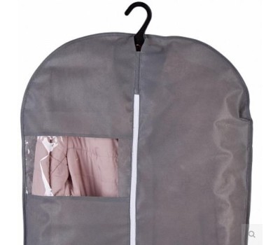 Система хранения вещей POLINI Чехол для одежды на молнии Polini Home, 60х120 см, серый (1уп)