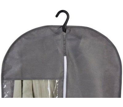 Система хранения вещей POLINI Чехол для одежды на молнии Polini Home, 60х120 см, серый (1уп)