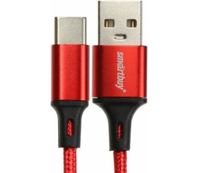 Кабель SMARTBUY (iK-3122-S14rb) S14 Type C красный/черн., 3 А, 2 м