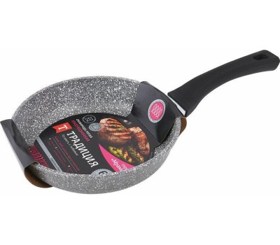 Сковорода ТРАДИЦИЯ ТМ2221И а/пр литая 22см Мрамор индукция