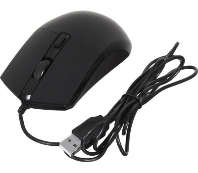 OKLICK Мышь Оклик 207M черный оптическая (2400dpi) USB (4but)