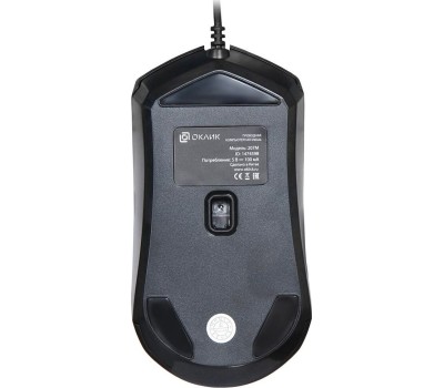 OKLICK Мышь Оклик 207M черный оптическая (2400dpi) USB (4but)