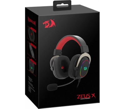Игровая гарнитура REDRAGON (70550) Zeus X RGB, объемный звук 7.1, USB