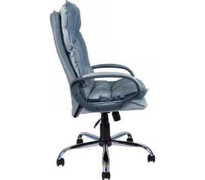 Компьютерное\Офисное кресло ЯРКРЕСЛА Кр85 ТГ СП ХРОМ HT12 (ткань серо-голубая)