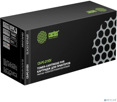 CACTUS Картридж лазерный CS-PC-211EV PC-211EV/PC-211P черный (1600стр.) для Pantum M6500/M6500W/M6506NW/M6507/M6507W/M6550W/M6550NW/M6557NW/M6607NW/P2