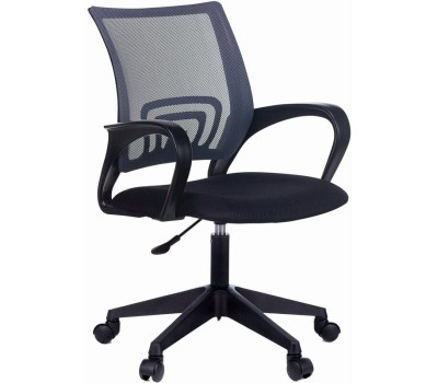 Кресло компьютерное БЮРОКРАТ Кресло CH W 696, на колесиках, сетка/ткань, черный [ch w 696 black]