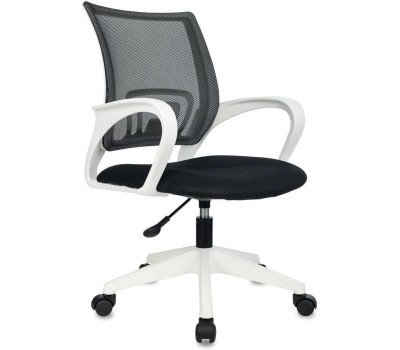 Кресло компьютерное БЮРОКРАТ Кресло CH W 696, на колесиках, сетка/ткань, черный [ch w 696 black]