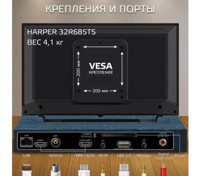 телевизор HARPER 32R685TS