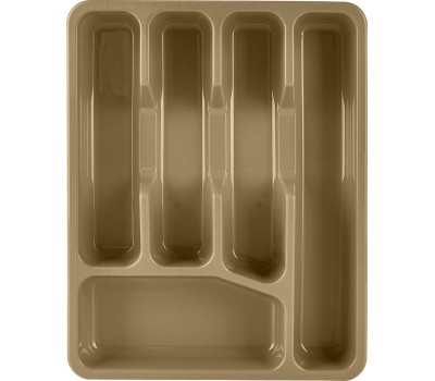 Лоток для столовых приборов PLAST TEAM PT156010015 330х260х43 мм шоколадный мокко