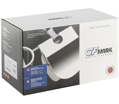 Аксессуары для ванной комнаты GFMARK 87244 Держатель освежителя воздуха и туалетной бумаги с экраном, из нержавеющей стали, с квадратным основанием, цвет САТИН