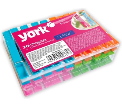 Прищепки YORK Классик 20шт 096010