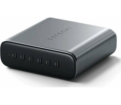 SATECHI Зарядное устройство 200W USB-C 6-Port PD GaN Charger EU. Цвет: серый космос
