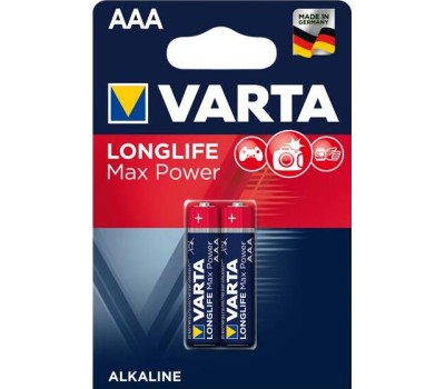 VARTA AAA Батарейка LongLife Max Power LR03 Alkaline, 2 шт