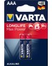 VARTA AAA Батарейка LongLife Max Power LR03 Alkaline, 2 шт
