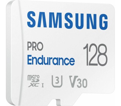 Карта памяти SAMSUNG Карта памяти microSDXC UHS-I U3 PRO Endurance 128 ГБ, 100 МБ/с, Class 10, MB-MJ128KA, 1 шт., переходник SD