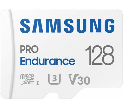Карта памяти SAMSUNG Карта памяти microSDXC UHS-I U3 PRO Endurance 128 ГБ, 100 МБ/с, Class 10, MB-MJ128KA, 1 шт., переходник SD