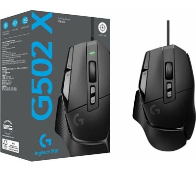 LOGITECH Мышь беспроводная G502 X Lightspeed, игровая, радио, оптическая, USB, USB-C, 25600dpi, черный [910-006185]
