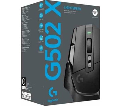 LOGITECH Мышь беспроводная G502 X Lightspeed, игровая, радио, оптическая, USB, USB-C, 25600dpi, черный [910-006185]