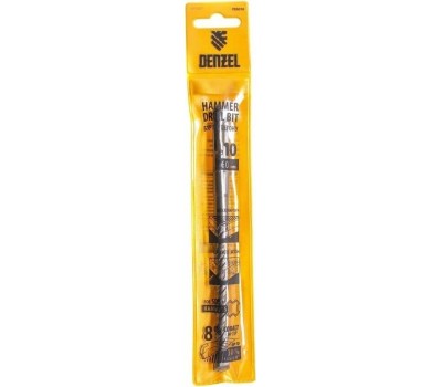 Бур DENZEL Бур по бетону, двойная спираль, три пылеотводящие кромки, 10 x 160 мм 705016