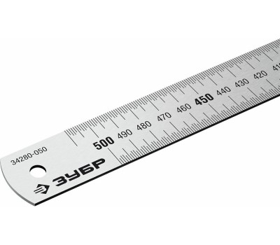 Линейка ЗУБР Линейка измерительная 34280-200, 200см, из нержавеющей стали