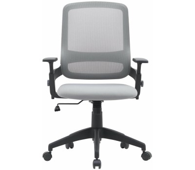 Кресло компьютерное CACTUS Кресло CS-MC313-BKGY, сетка/ткань, до 100кг, топ-ган, регулируемые 1D подлокотники, серый
