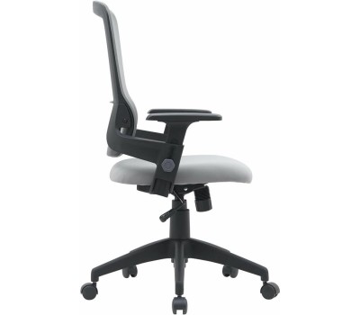 Кресло компьютерное CACTUS Кресло CS-MC313-BKGY, сетка/ткань, до 100кг, топ-ган, регулируемые 1D подлокотники, серый